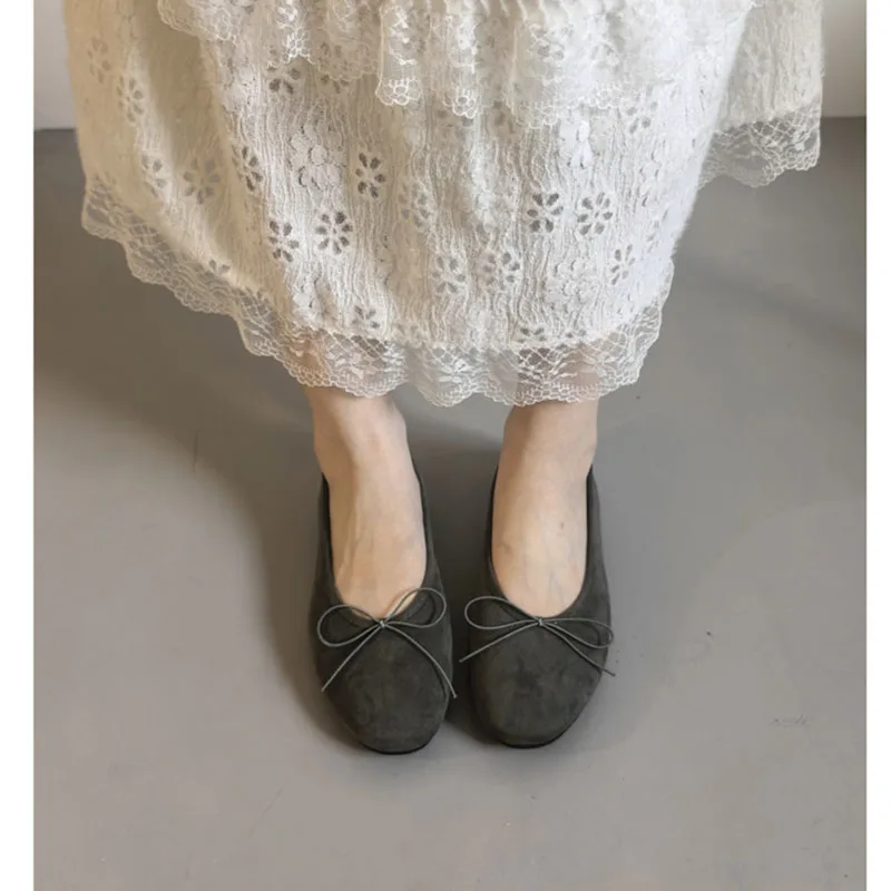 Weiche Ballerinas mit Schmetterlingsknoten, runde Zehenpartie, Damenschuhe, Slip-On-Schuhe, flache Schuhe für Damen, neu im Jahr 2026. – Detail 11