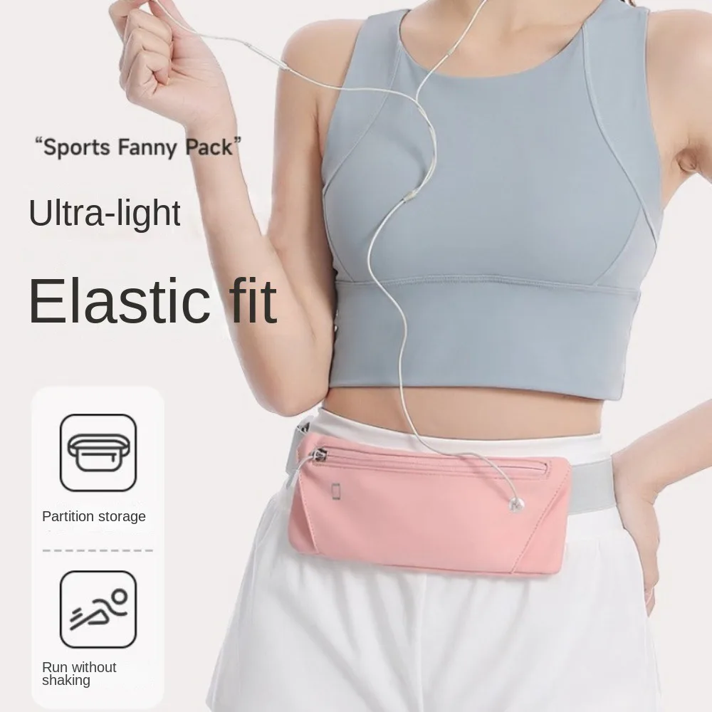 Ultra-Thin Sport Mobile Waist Bag Close Fitting Multifunctional Running Waist Bag Large Capacity Storage Sports Phone Bag view 3