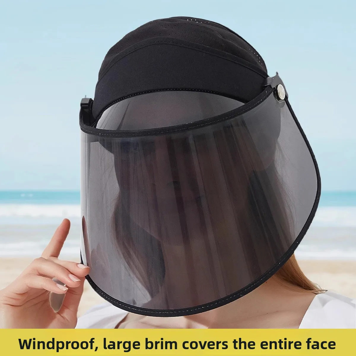 

Women's Summer Sun Protection Hat Emp Top Cycling UV Protection Full Face Mask Men's Bicycle Riding Hat