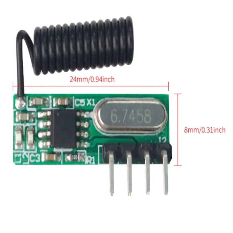 Ультрагетеродинный радиочастотный модуль приема RX500, Модернизированная версия 433 м, небольшой модуль приема, недорогой модуль приема