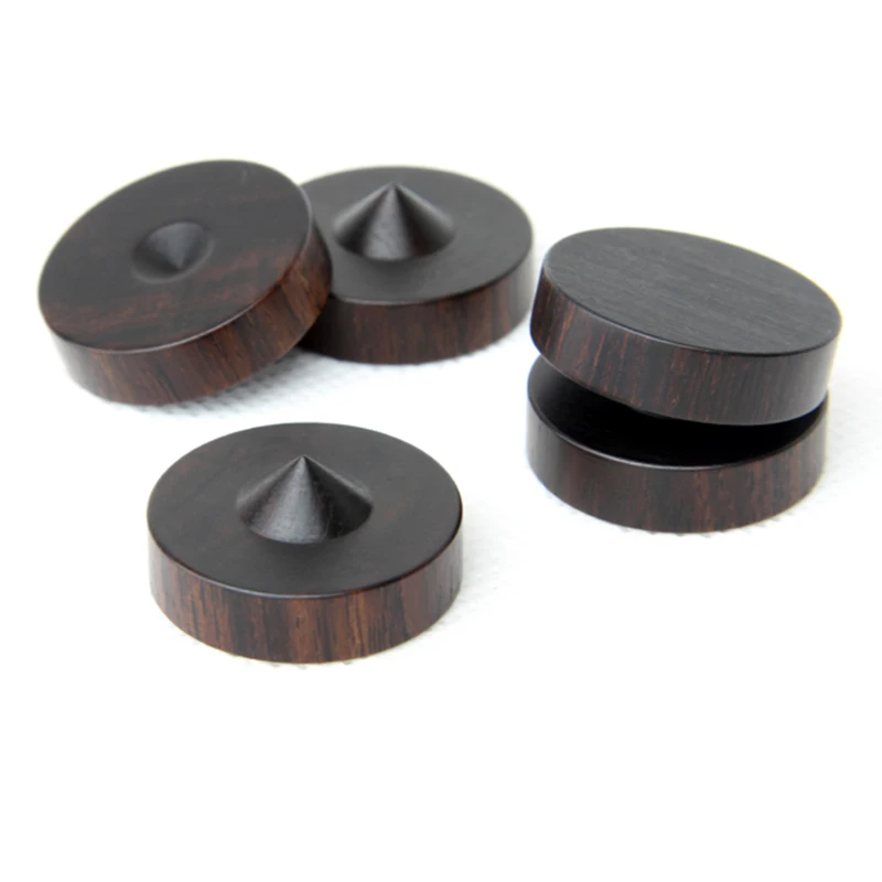 ลำโพงไม้มะเกลือ4คู่ช็อกแหลมด้วยเสียงตัวหน่วงการสั่นสะเทือน HIFI Mounts เท้าแอมป์ DIA 23มม.