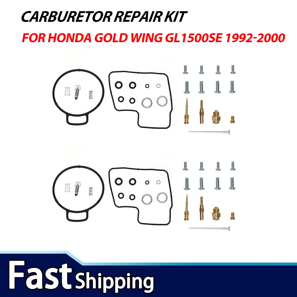 2X For Honda Gold Wing GL1500SE 1992-2000 GL1500 GL1500 SE 1500SE Carburetor Repair Kit Diaphragm Float