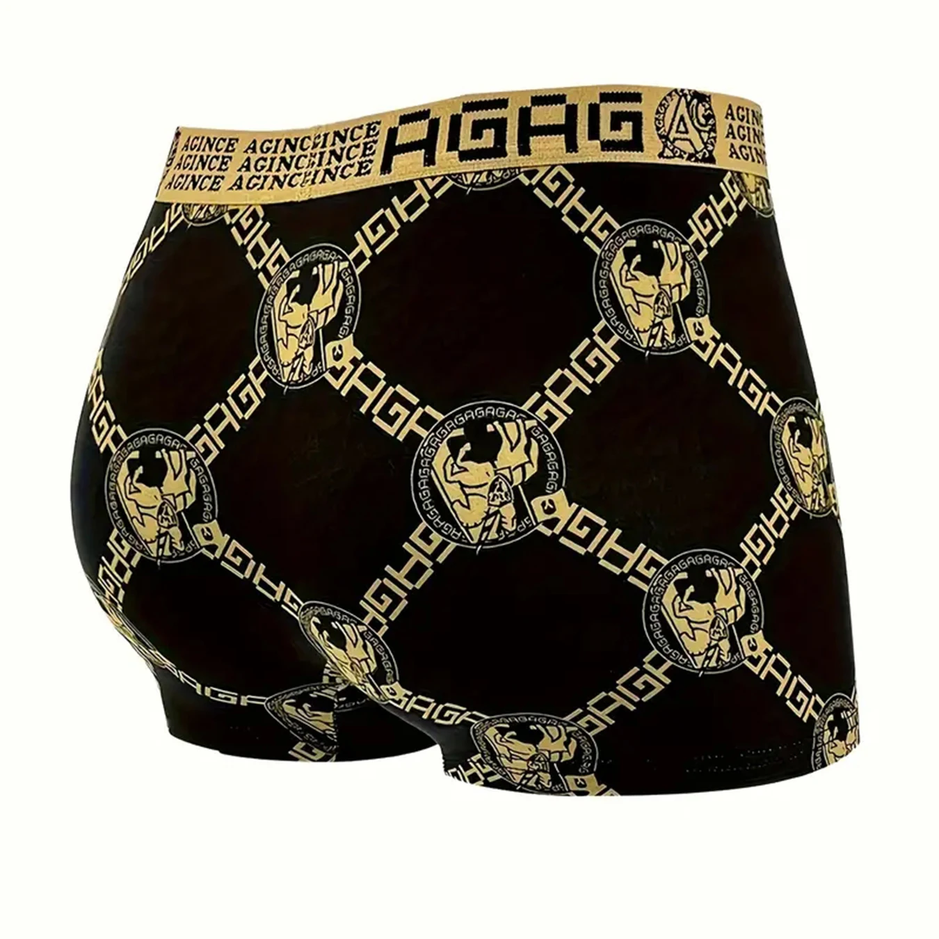 8 قطع من الملابس الداخلية الرجالية الفاخرة ذات الزاوية المسطحة المطبوعة على شكل سلسلة فارس - مجموعة ملابس داخلية مريحة وقابلة للتنفس وسريعة الجفاف #4