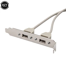 2 Ports Motherboard USB 2.0 Connector Cable Adapter Rear Panel Bracket 9 Inch Computer Accessories