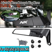 Espejos Retrovisores para Motocicleta NK 450NK 650NK 675NK 800NK, Kits de Espejos Stealth Winglets, Espejos Ajustables, Espejos Laterales para Moto