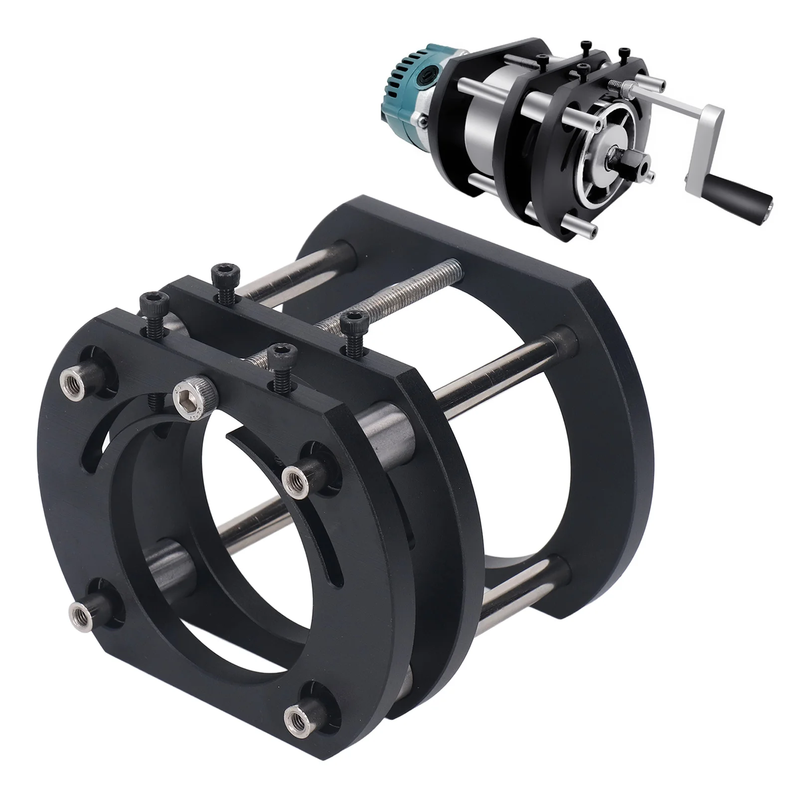 라우터 리프트 라우터 리프팅 녹 방지 알루미늄 합금 4조 정밀 조절 가능한 높이 소형 트리밍 머신용