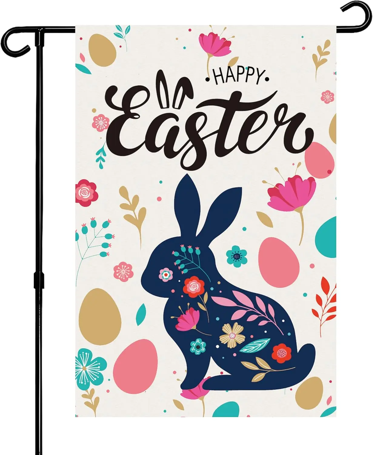 Easter Garden Flag 12x18 Inch Double Sided Outside Seasonal Welcome Peeps Colorful Bunny Holiday Decorative Outdoor Spring S WZZ