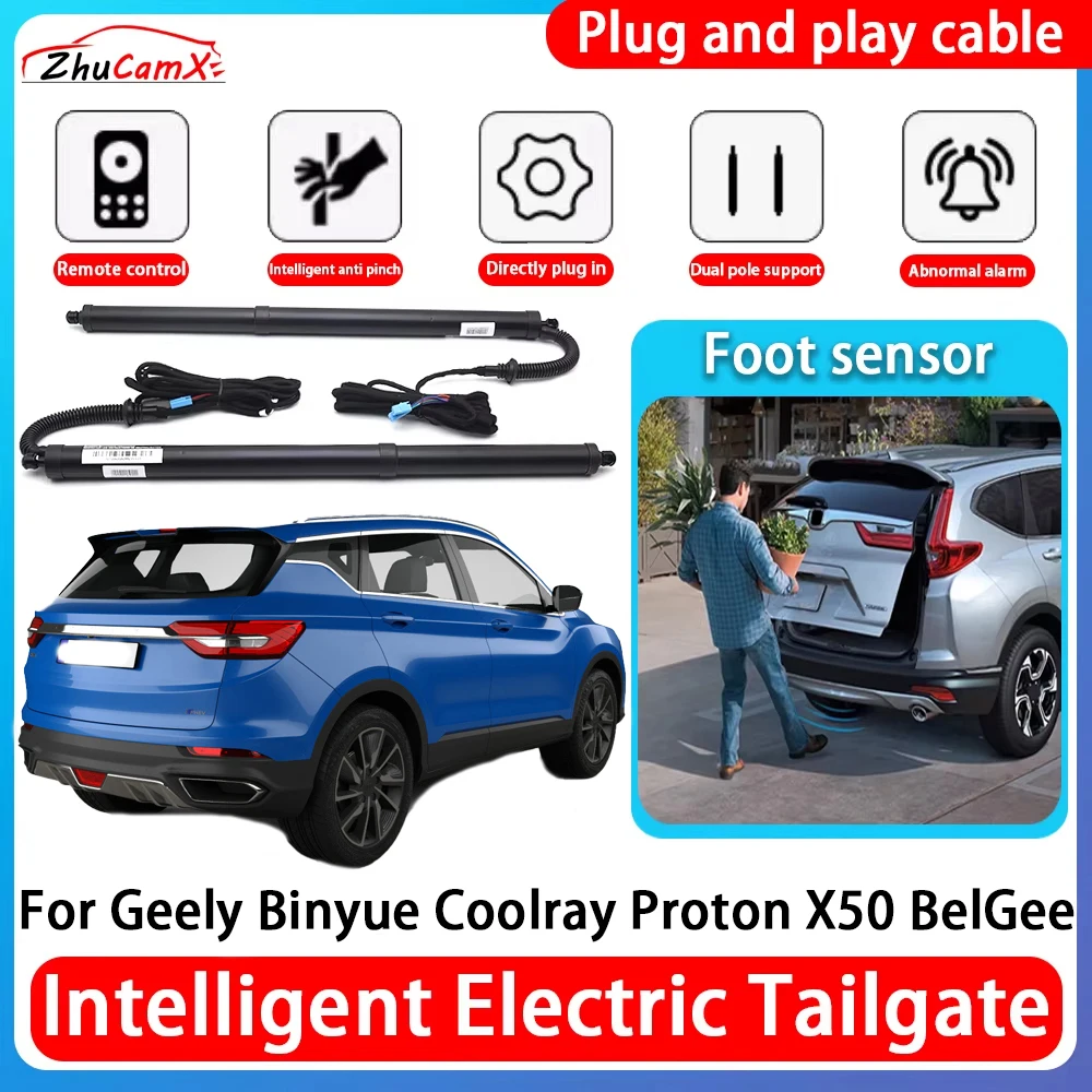 ZhuCamX Car Power Trunk Electric Suction Tailgate Intelligent Tail Gate Lift Strut For Geely Binyue Coolray Proton X50 BelGee