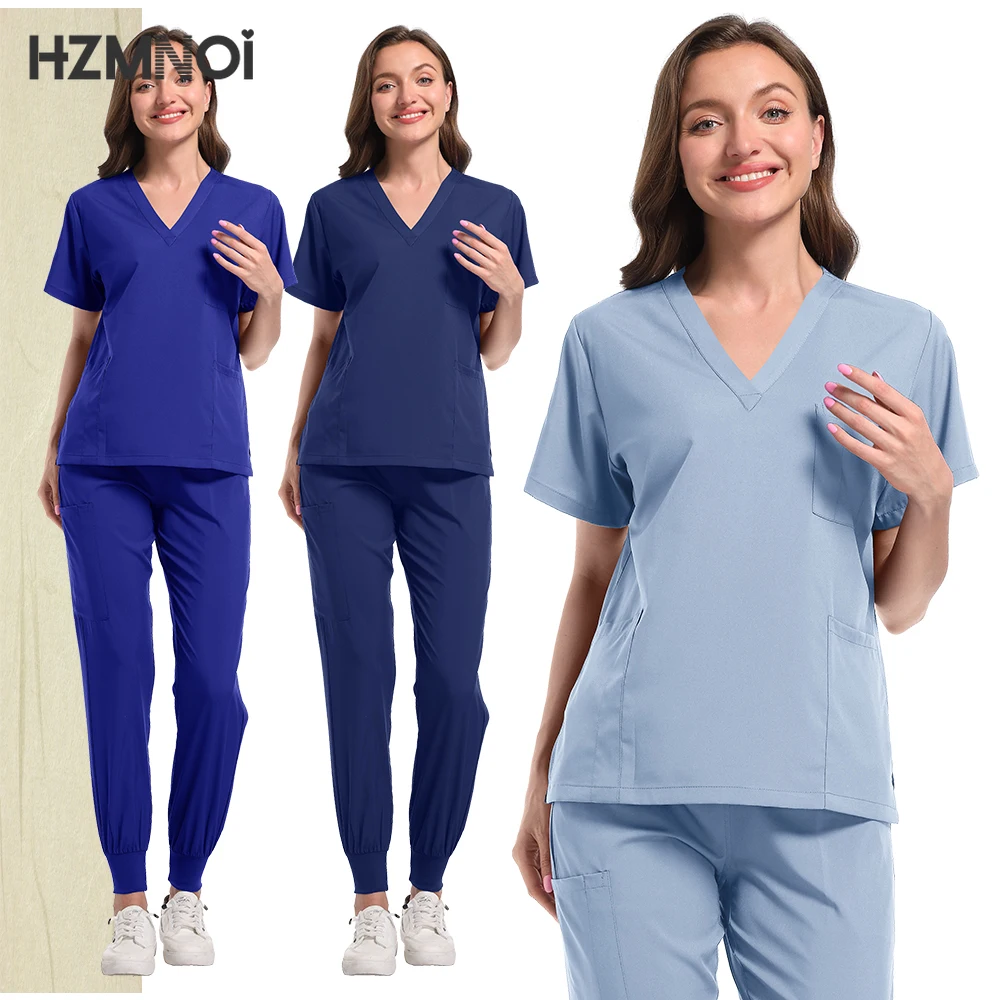 

Multicolor Short Sleeve Surgery Uniforms Pharmacy Workwear Nurse Uniform Hospital Doctor Work Tops Pants Medical Scrubs Sets New