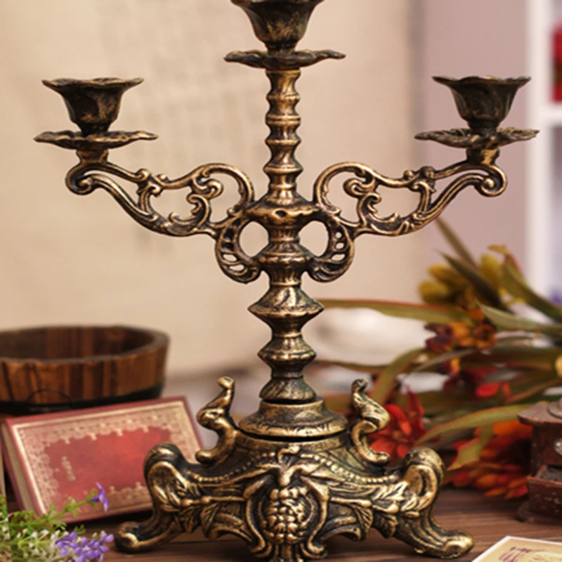 Iron Candle Holder Entryway Centerpiece Dining Table Birthday Flowers Candle Stand Bedroom Decoracion Hogar Wedding Decorations