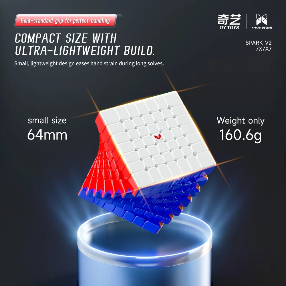 QiYi X-Man Spark V2 7X7 Core Cubi magici magnetici Cubo di velocità Qiyi XMD Spark V2 Puzzle Cubo Magico Fidget Giocattoli per il regalo