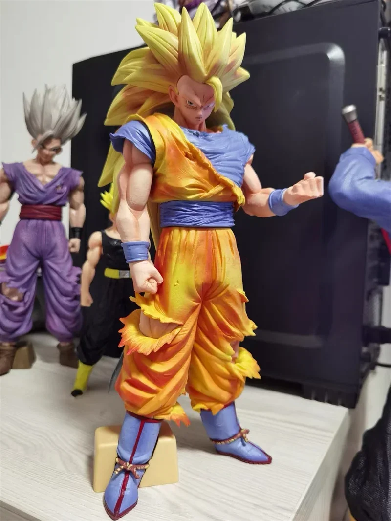 Nowy 32cm Dragon Ball Z Goku figurka Ssj3 Dbz Super Saiyan 3 figurki Anime Pvc figurki figurki figurki prezent na Halloween zabawki