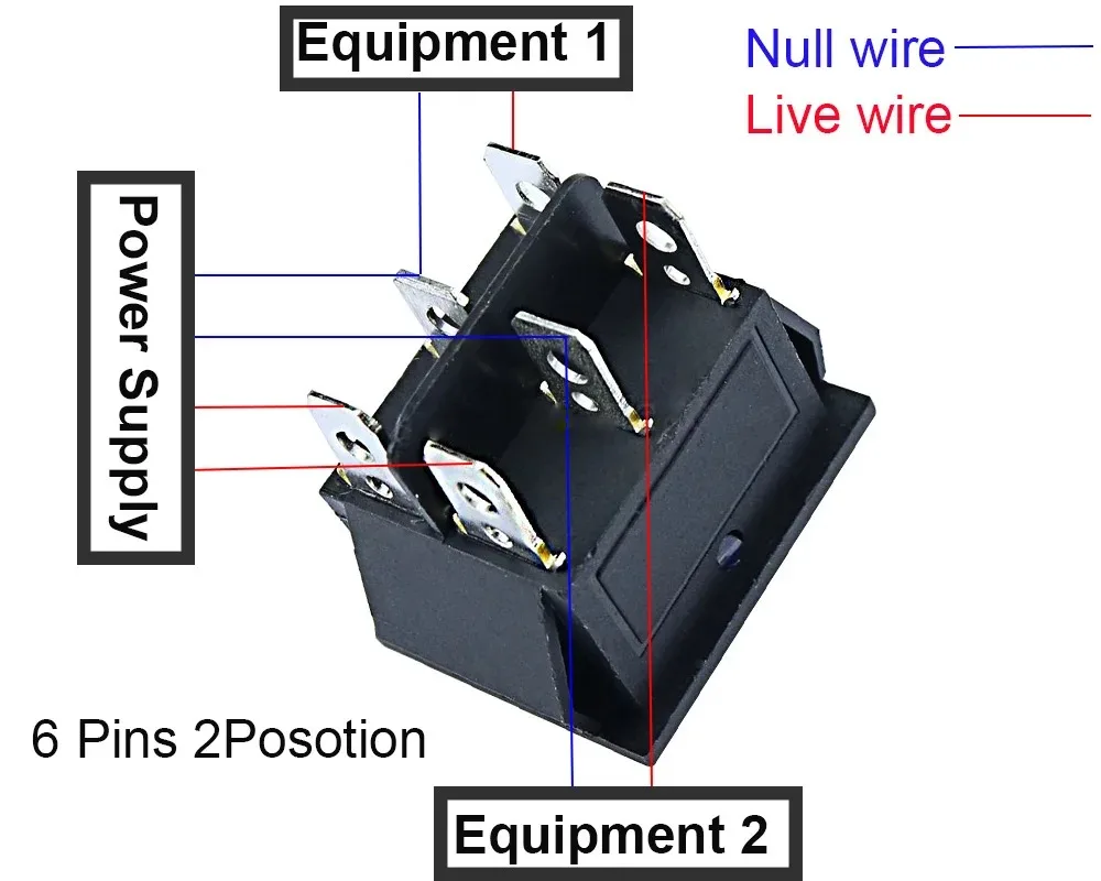 1Pcs KCD4 Latching Rocker Power Switch I/O 4 Pins/6 Pins with Light 16A 250VAC 20A 125VAC