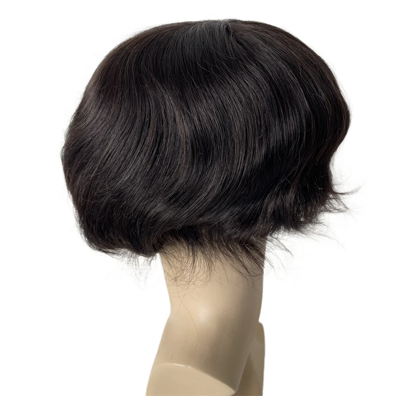 نظام استبدال الشعر البشري الهندي # 1b اللون 8x10 بوصة كامل الدانتيل الرجال الشعر المستعار