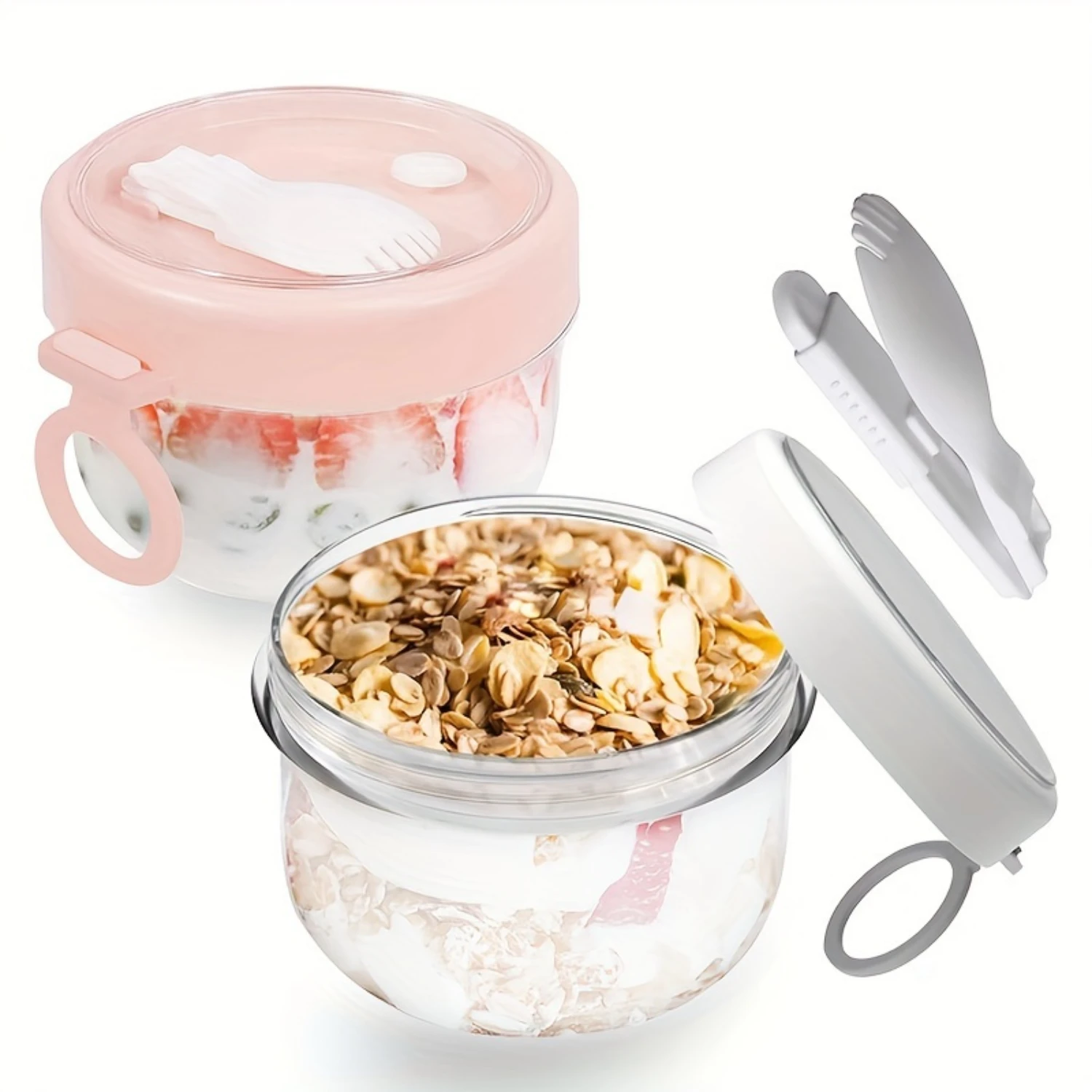 Multipurpose Snack Bowl | 600ml Reusable Container with Lid & Spoon for On-The-Go Oats, Cereal, Smoothies & Salads Pedicure bowl