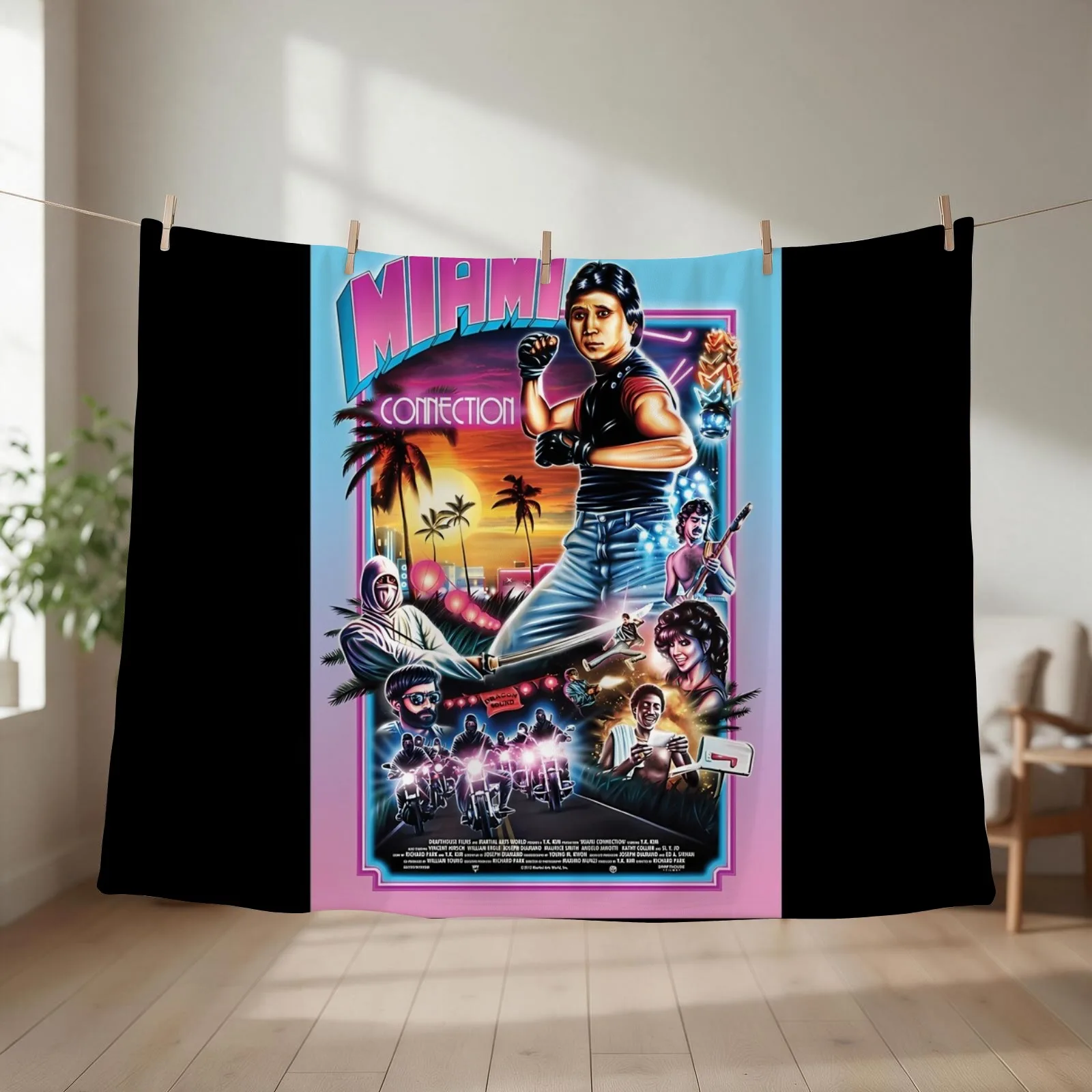 Miami Connection Throw Blanket Warm warm for winter Cute Flannels Blankets