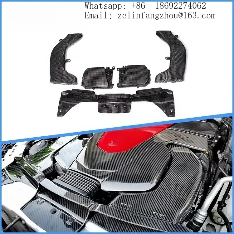 Real Car Data Development Dry Carbon Fiber Cold Air Intake System With Air Inlet For Benz AMG GLC43 3.0T 2020-2024 Airspeed