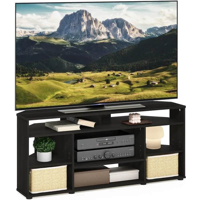 

Corner TV Stand TV up to 55 Inches, Espresso