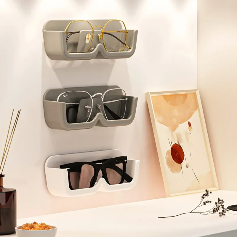 1Pcs Eyeglasses Organizer Rack Wall Mounted Sun-glasses Display Holder Wardrobe Decoration Storage Box Sunglass Organizer