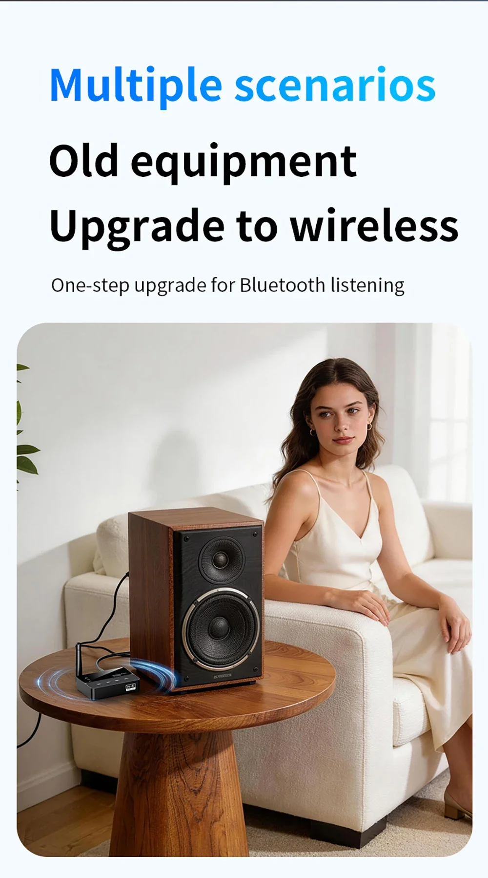 Kebidumei Drahtloser Audio-Adapter, Bluetooth 6.0-Empfänger, Sender, HiFi, verlustfreier Klang, Stereo-Musik, 3,5 mm AUX-RCA-Buchse für PC-TV – Detail 8
