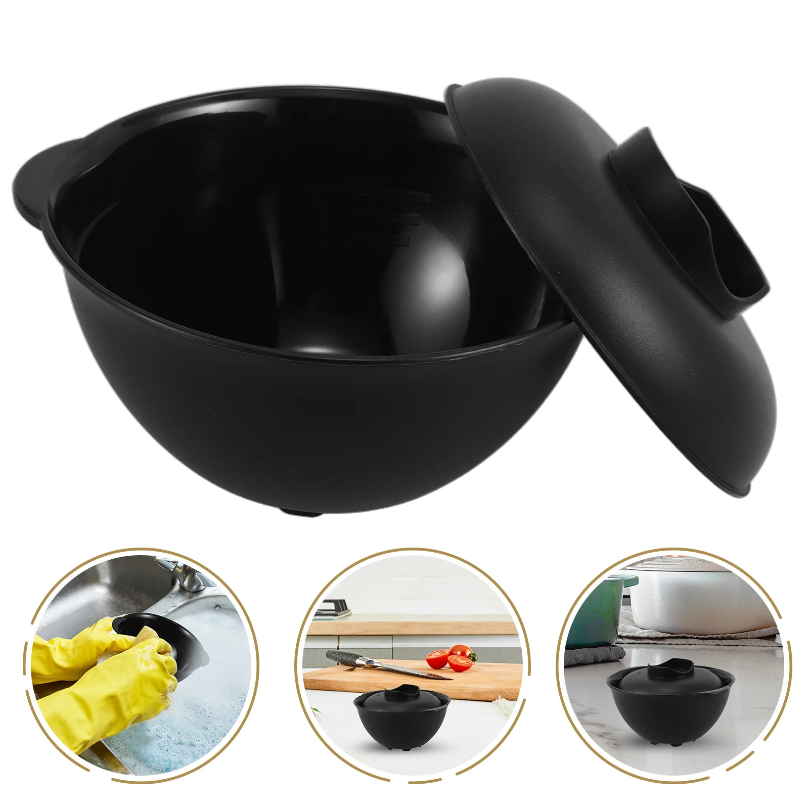 

Japanese Soup With Lid Large Capacity Dual Handle Ramen Noodle Bowl Instant Noodles Pasta Porridge Mixing Bowl Kitchen