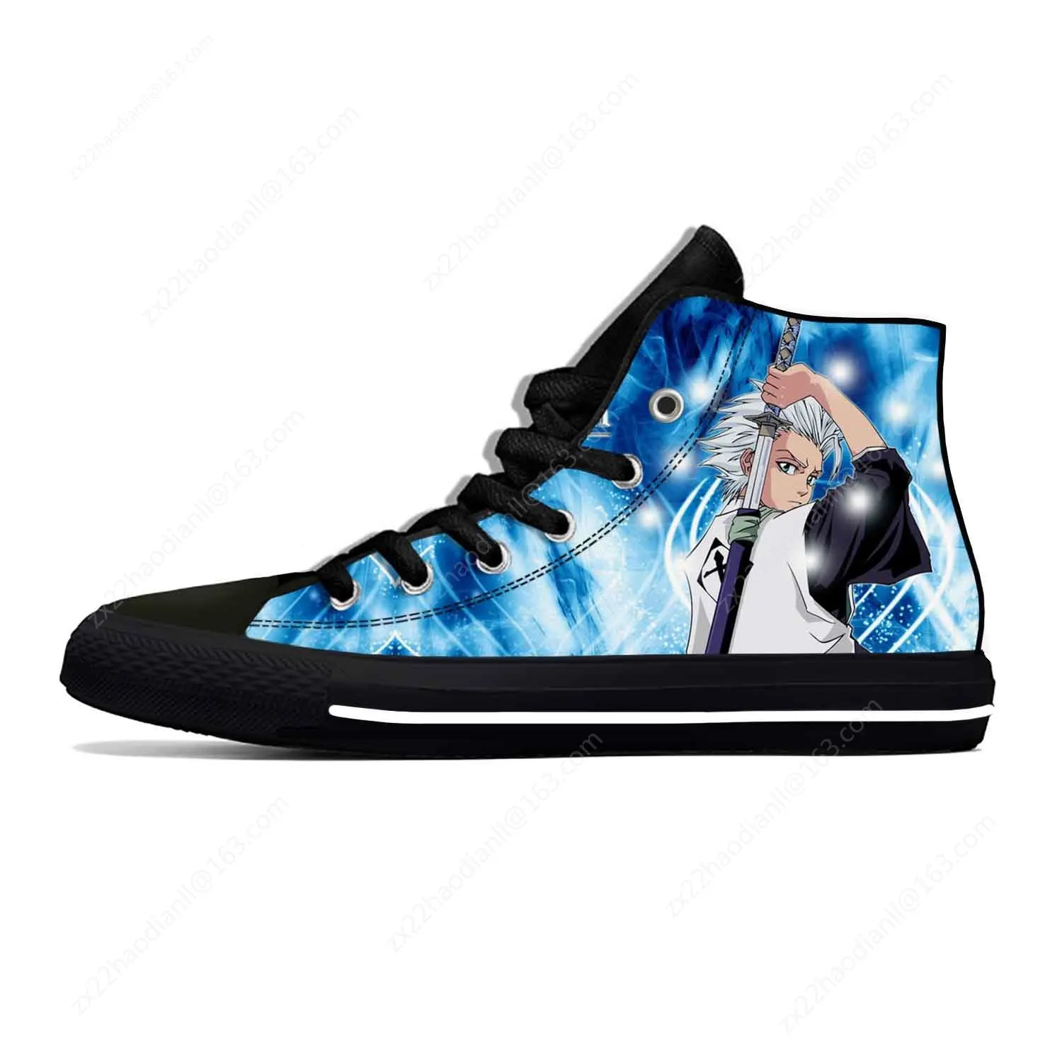 Sepatu kain kasual Anime Jepang, sepatu sneaker wanita, sepatu kain kasual, gambar 3D, nyaman, ringan, atasan tinggi, untuk pria dan wanita