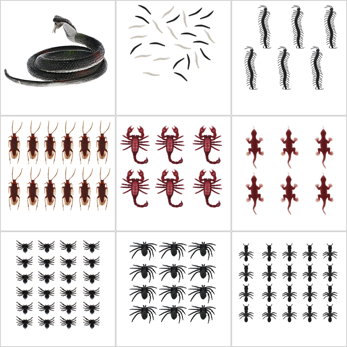 

169Pcs Realistic Insect Imitations for Halloween Party Prank Props Educational Bug Kids Nature Learning Activity Fun