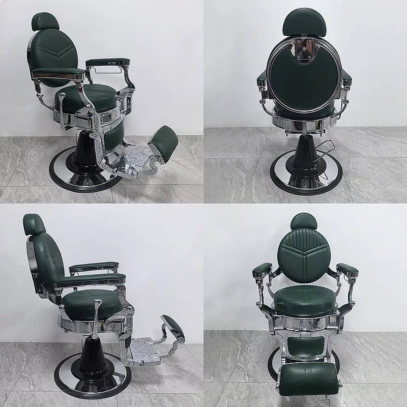 Cross Border Vintage Barber Chair Reclining Shaving Salon Hair Stylist Stool for Hairdressing Dyeing