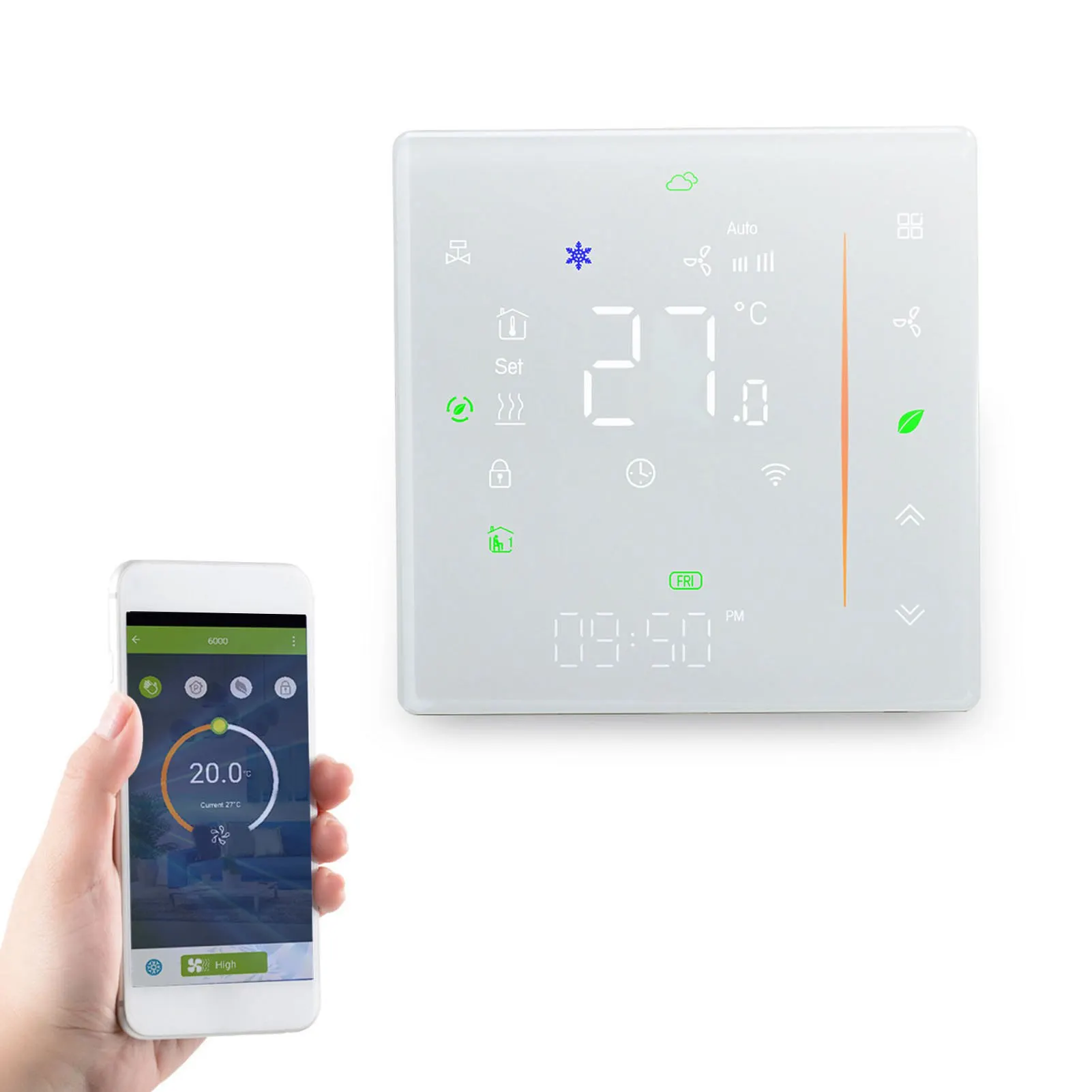 

Conditioner Thermostat Temperature Controller Programmable Panel for Central AC System Fan Coil Unit Cooling System Adjuster