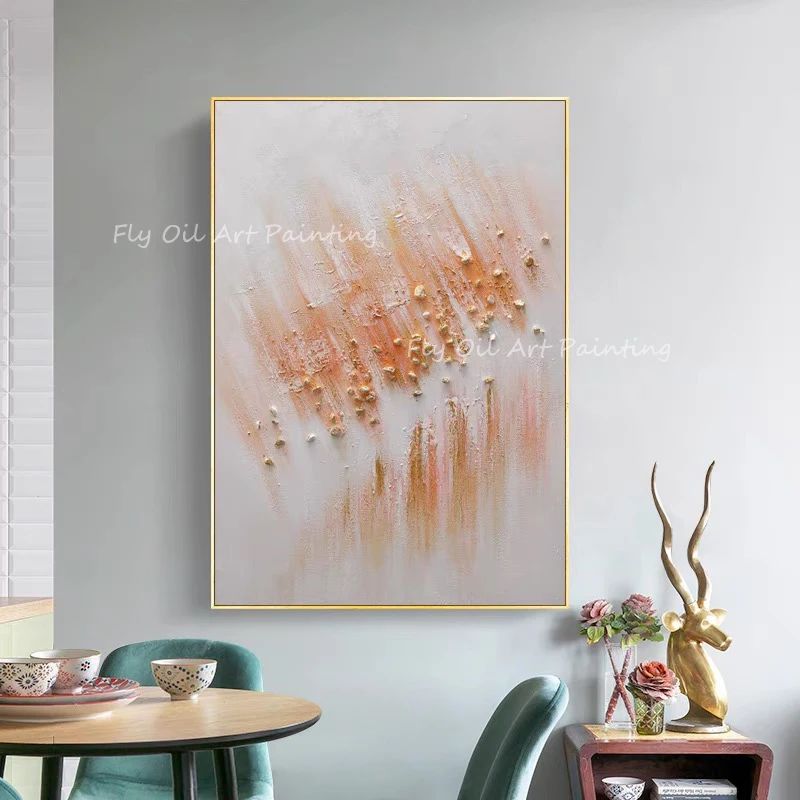 

Simple pure Large Size 100% Handpainted grey canvas oil painting no frame wall decoration gift