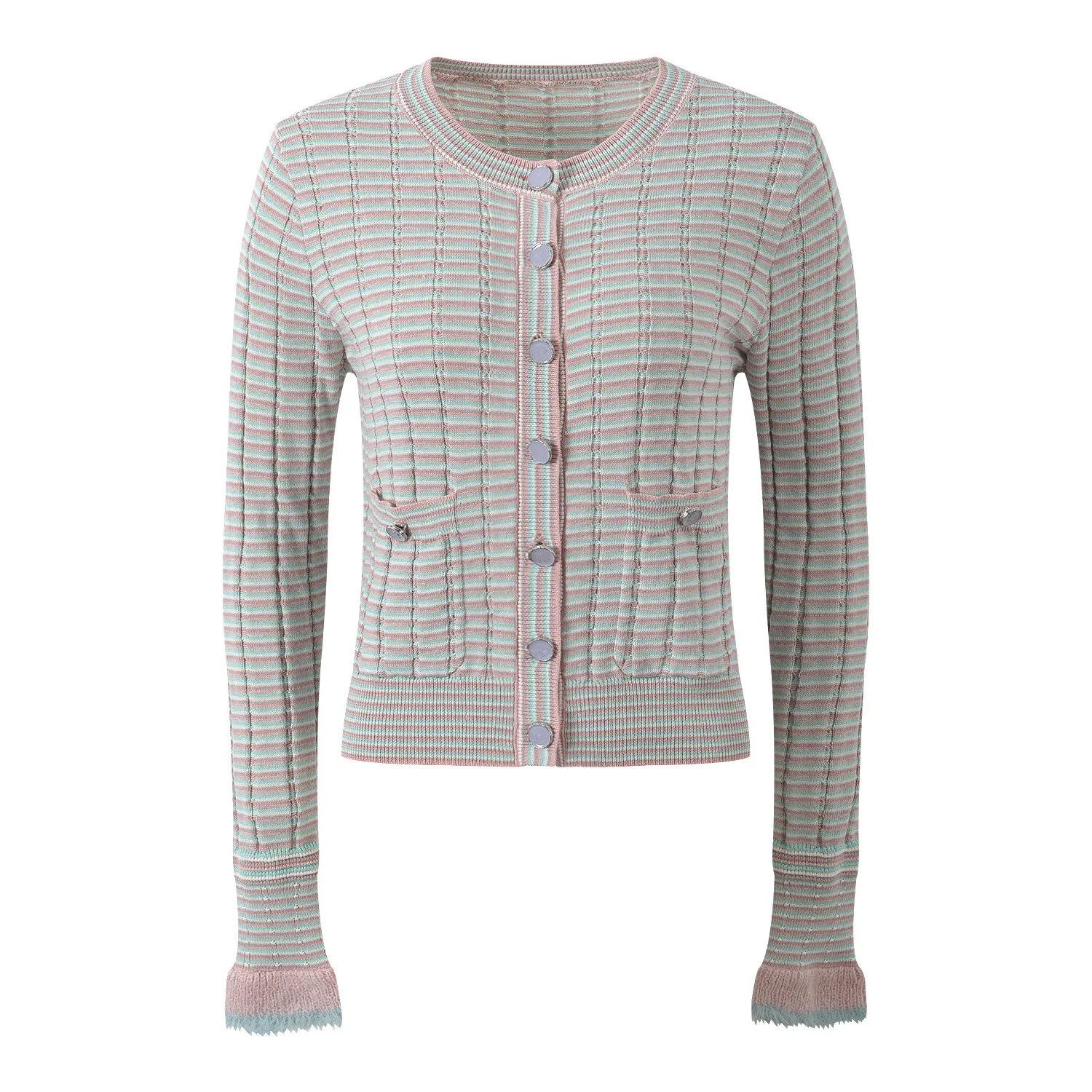 

Осень 2022, новинка Sle Small Fraance, круглый вязаный кардиган в полоску Ne Bell Sve, топ с юбкой, женский комплект Faion Ense...