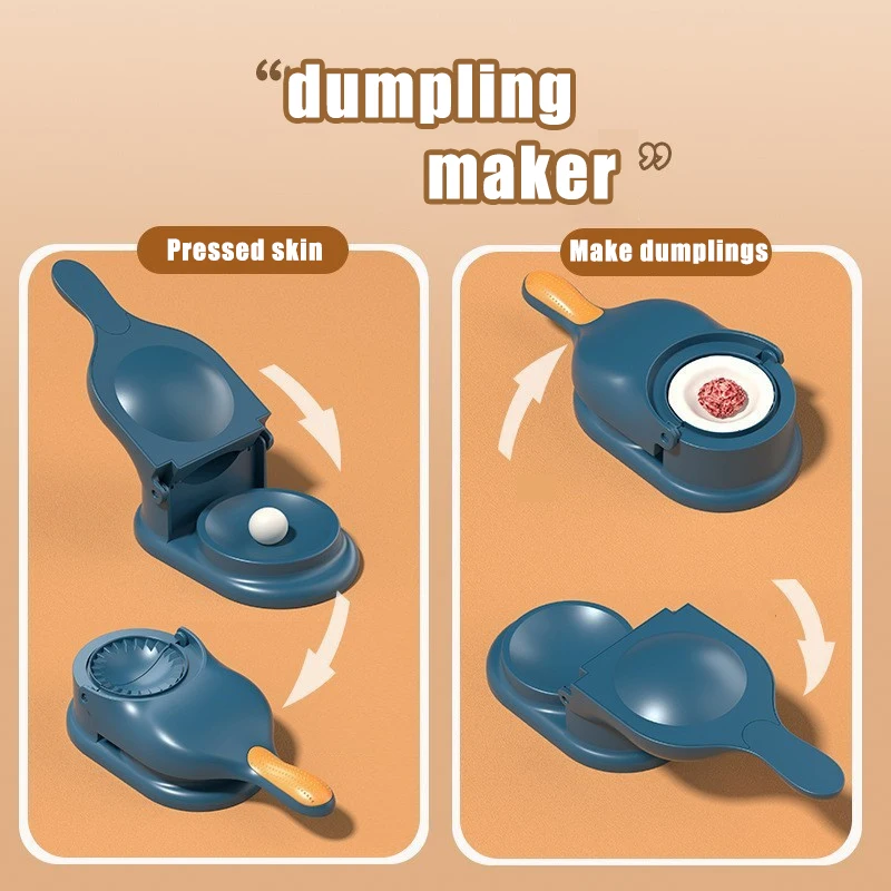 2 In 1 Dumpling Maker DIY Manual Dumpling Mold Press Round Dumpling Wrapper Chinese Jiaozi Maker