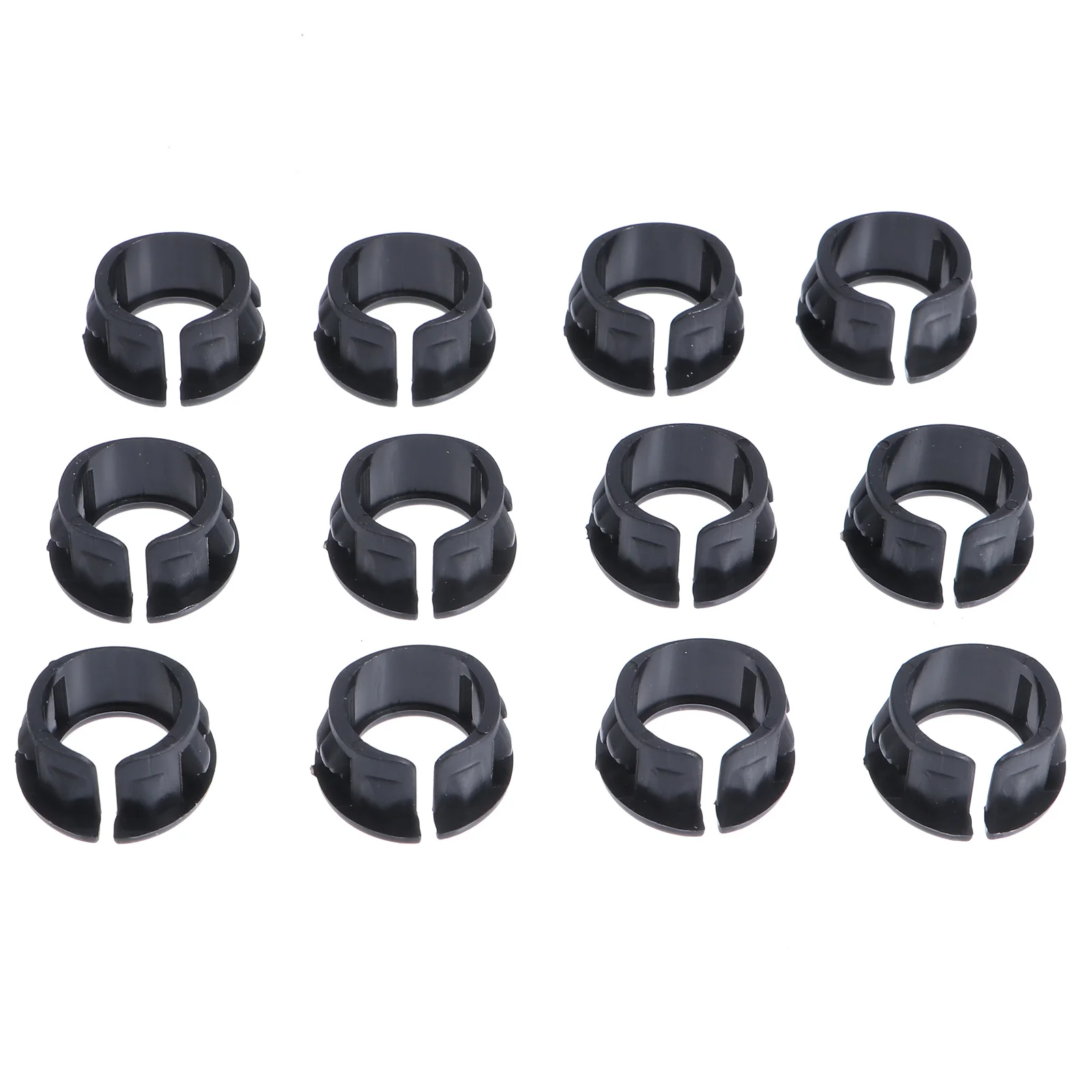 

100Pcs Protective Cable Snap Nylon Grommet Protector for Wire Insulation Vibration Absorption Black Locking Bushing