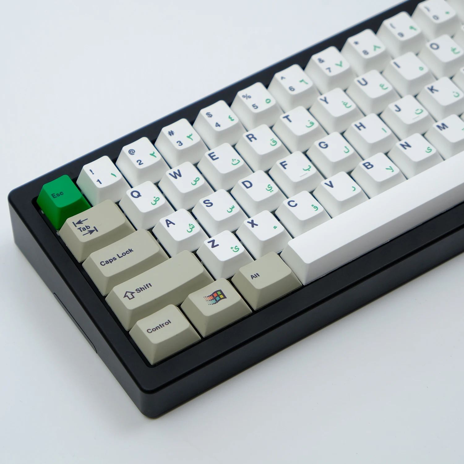 149 Keys Retro Gray White Green Arabic Keycaps Cherry Profile PBT Dye Sublimation Keycap For MX Switch Mechanical Keyboard ISO