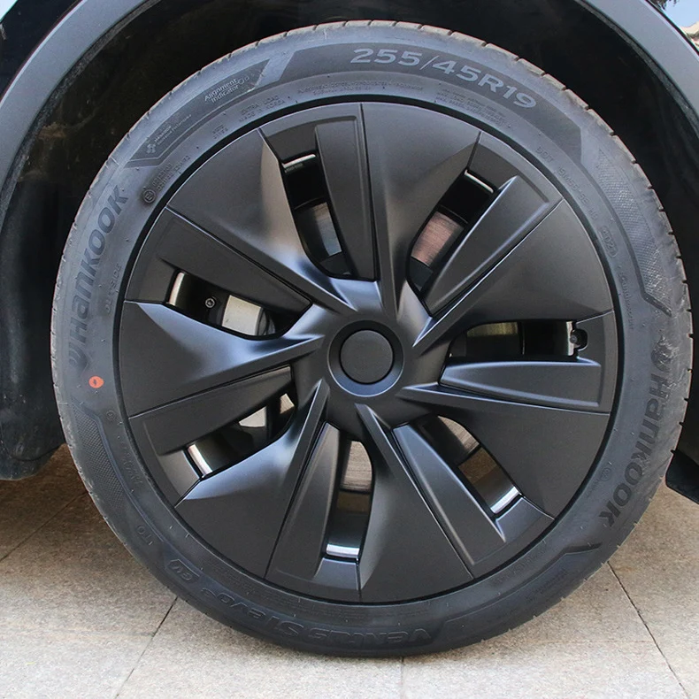 سيارة 19 بوصة غطاء عجلة غطاء محور ل تسلا نموذج Y 2024 عجلة Hubcap الأداء استبدال Hubcap غطاء حافة كاملة الملحقات