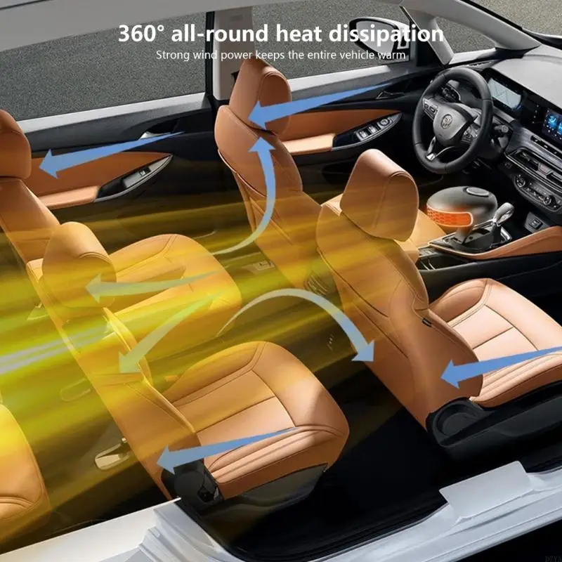 سخان الزجاج الأمامي للسيارة قابل للتدوير مع حماية من الحرارة الزائدة لمدة 3 دقائق سريع الإحماء للسيارات والشاحنات وRVs D7YA