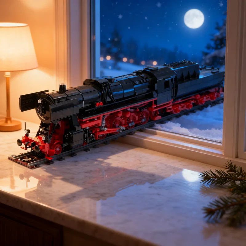 5387pcs MOC DRB Class 52 Baureihe 52 BR52 Steam Locomotive Model Building Blocks Architecture Christmas Gift Toys Assemble 3D