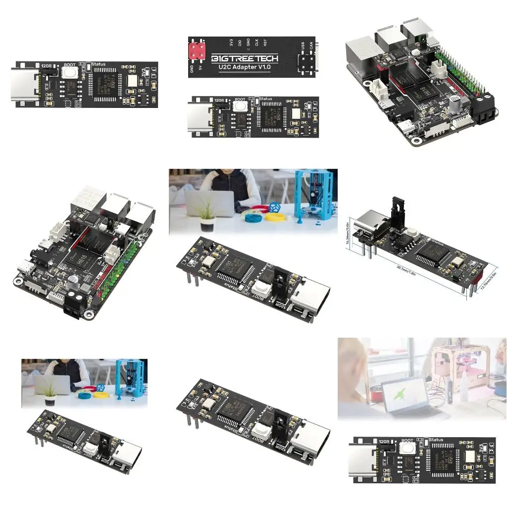 

Модуль U2C V1.0-Adopt 32-битный ARM Cortex-M0 + серия STM32G0B1CBT6 Главный контроль для BIGTREETECH-Pi V1.2 Поддержка может шина