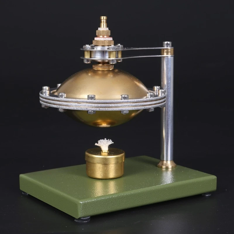 Mini DIY Assembled Model of A Powered Steam Engine, UFO Boiler, and External Combustion Engine