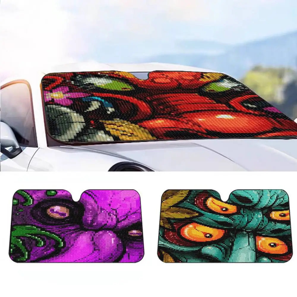 

Abstract Art Car SunShade Parasol Car Windshield Sun Shade UV Protection and Interior Cooler
