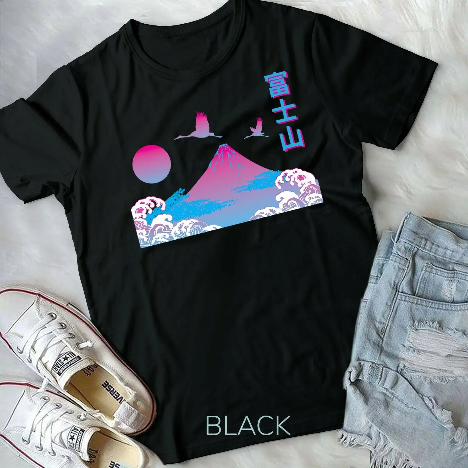 Mount Fuji Vaporwave Japanese Inspired Japan Related Unisex Form T-shirt