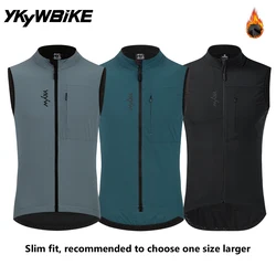 YKYWBIKE Cycling Vest Winter Autumn Waterproof Windproof Men's Bicycle Thermal Windbreaker Road Bike Gilet MTB Cycling Clothing