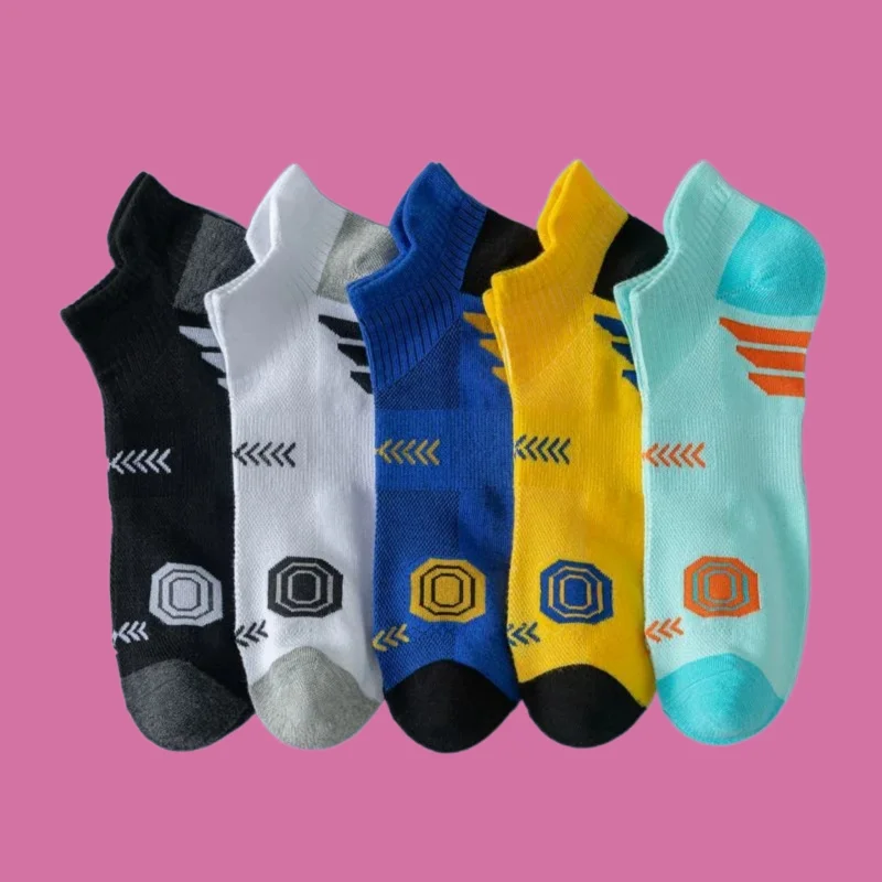 

5/10 Pairs Men's Short Socks Youth Deodorant Short Socks Men's Large Size Summer Cotton Sports Socks Fashion 2024 Sports Socks