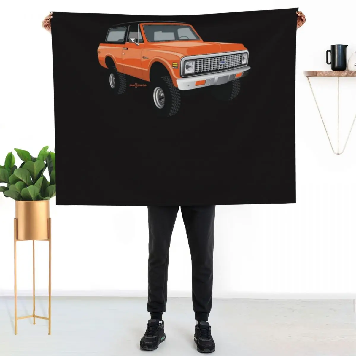 1971 K5 Blazer Orange Throw Blanket Travel Bed covers Soft Beds Summer Beddings Sofas Blankets For Bed Blankets