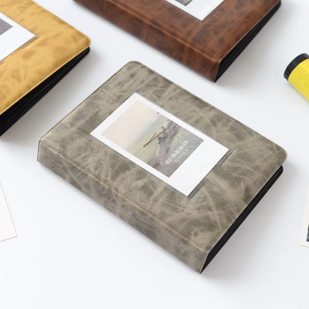 Retro 3 Inches Picture Case Storage Mini Instant Album Photo Album 64 Pockets For Fujifilm Instax Mini 11 9 8 7s 90 70 LiPlay
