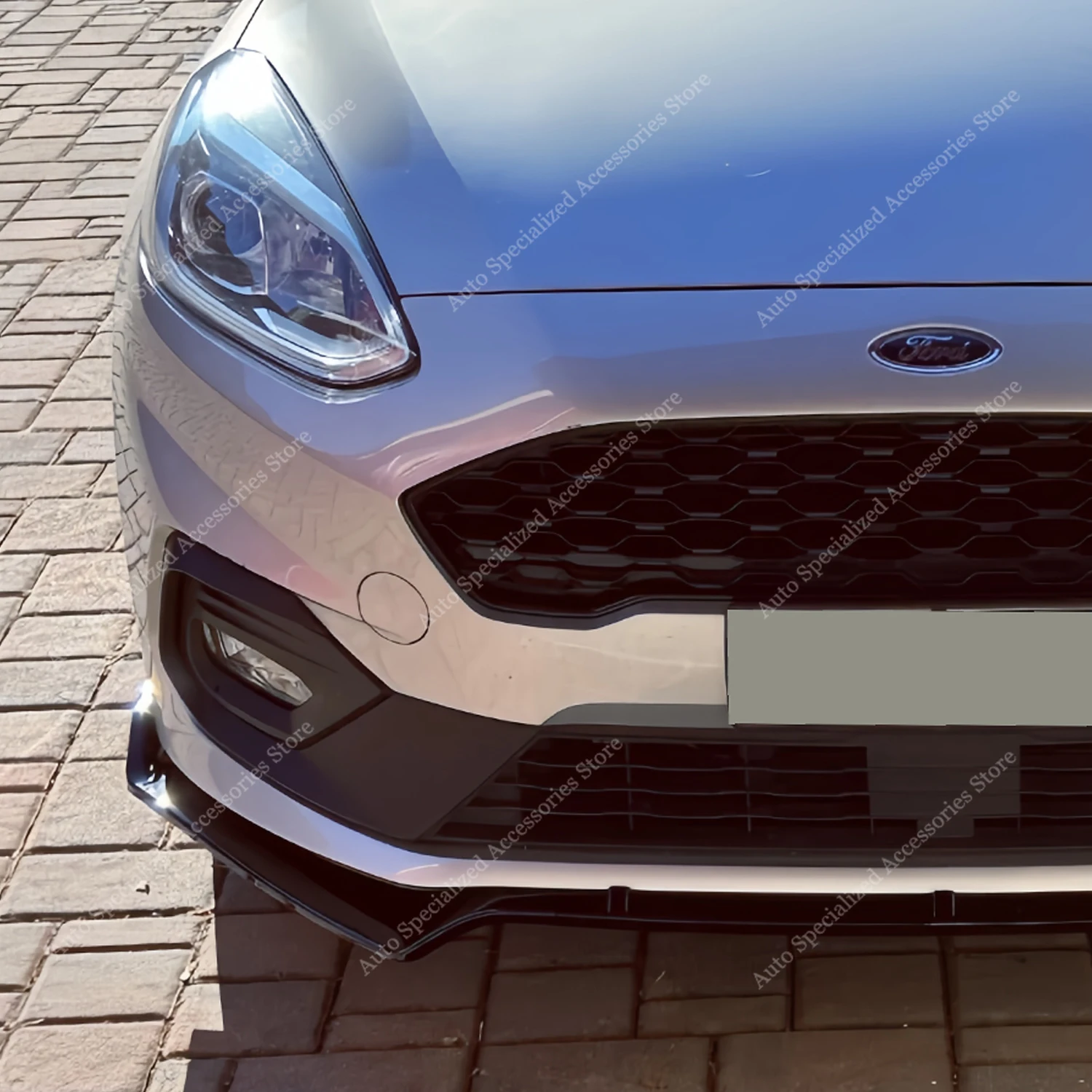 Front Bumper Lip Spoiler Splitter Diffuser Retrofit For Ford Fiesta MK8 ST ST-line 2017-2021 Pre-Lci Styling Bodykits Tuning view 2