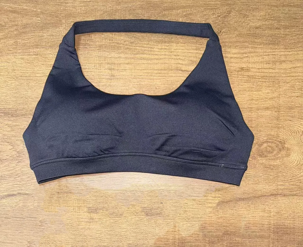 Impact Sports bra for women in summer, high elasticity, ultra-fine, matte nylon, neck fastening, full back opening, breathable