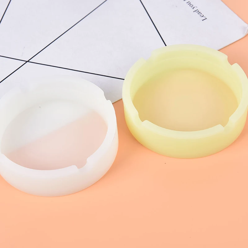 Luminous Silicone Ashtray Premium Rubber High Temperature Heat Resistant Anti-fall Round Design Ashtray Cigarette Accessories