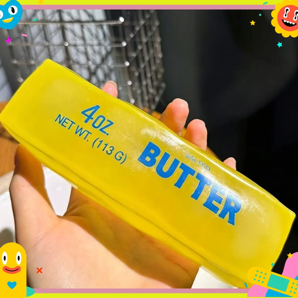Moldable Butter Stick & Cheese Stick Squeeze Toy – Squishy Fidget Bar for Sensory Play & Fidget Fun