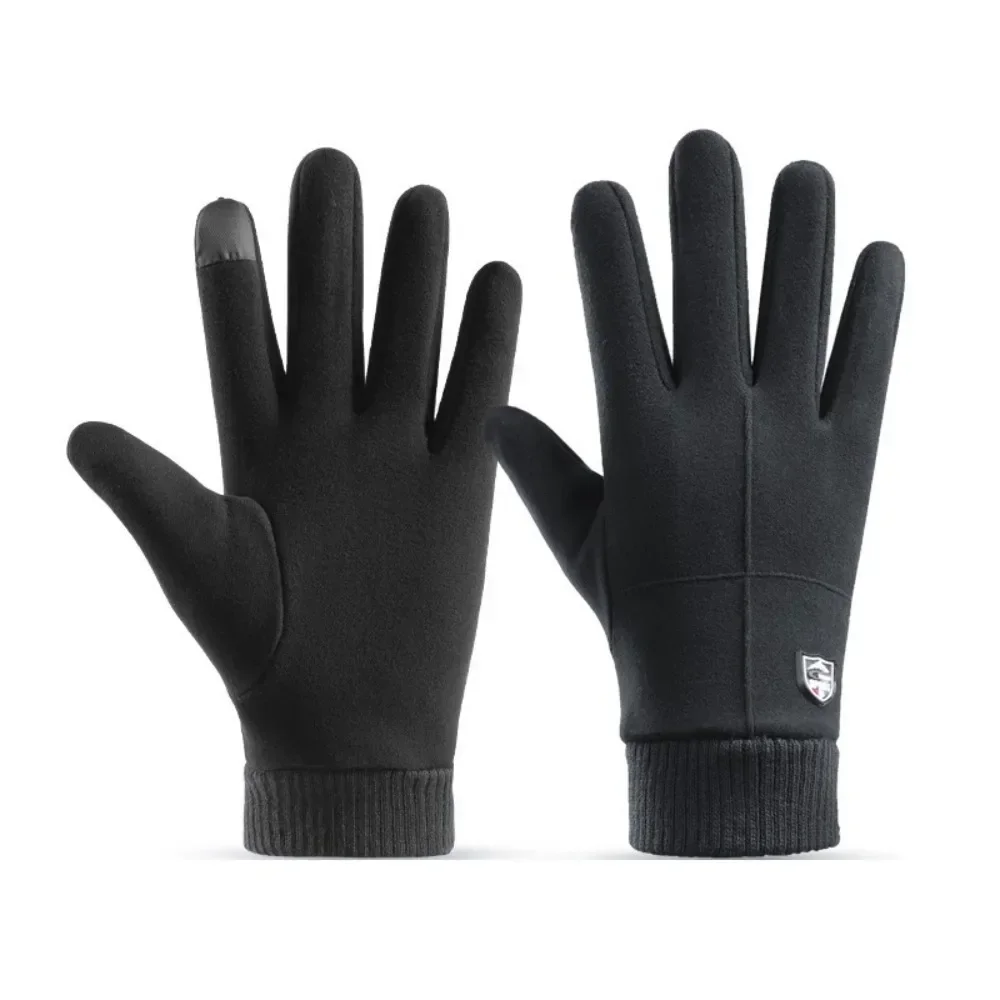 New Touchable Screen Winter Gloves Full Finger Warm Driving Mittens Retro Windproof Cold Proof Gloves Cycling Driving